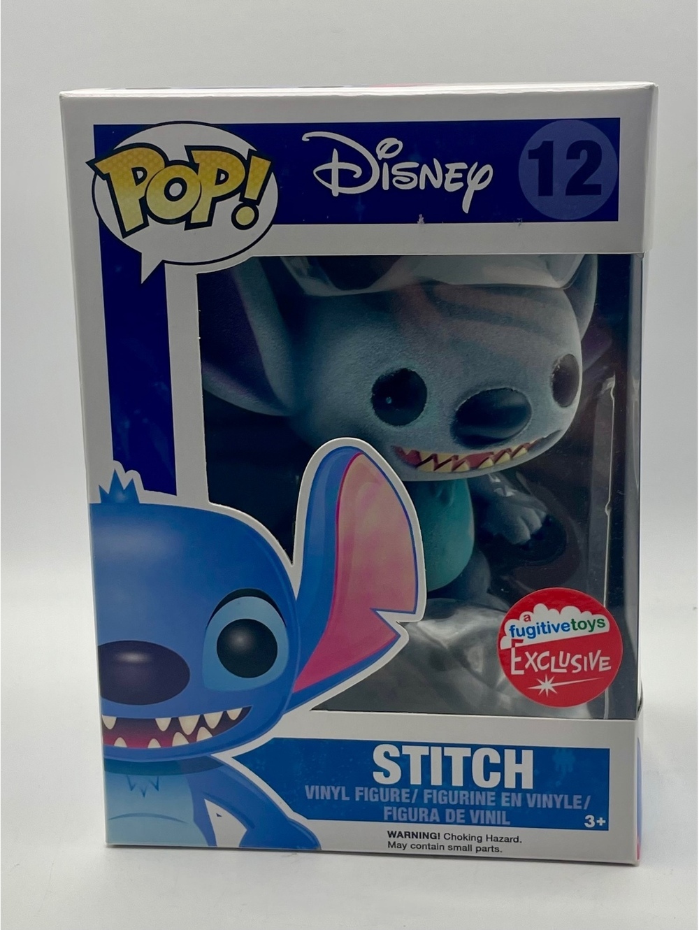 Funko Pop Disney Stitch Flocked #12 Fugitive Toys Exclusive Vaulted Vinyl Figure